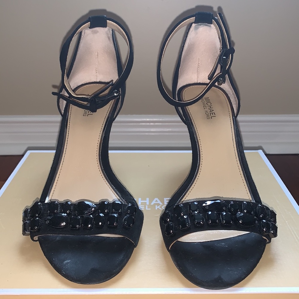 MK Sylvie Suede Heels - Picture 2 of 9